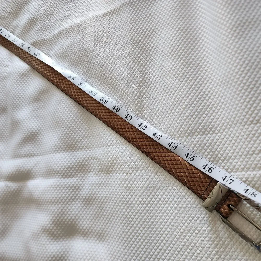 Remo Tulliani Brown Textured Belt with Silver Buckle